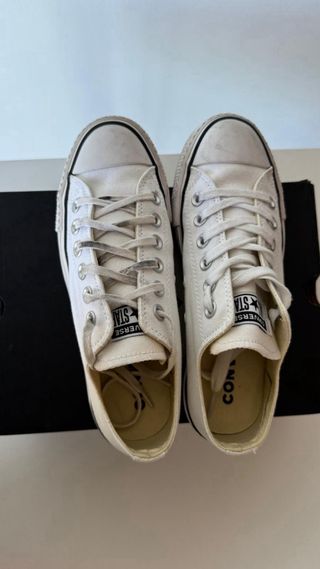 Converse blancas plataforma talla 37