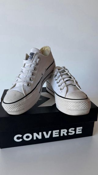 Converse blancas plataforma talla 37