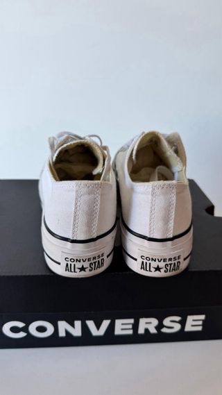 Converse blancas plataforma talla 37