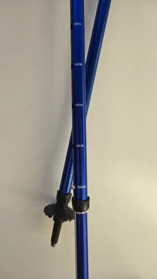 Bastones de trekking telescópicos azules