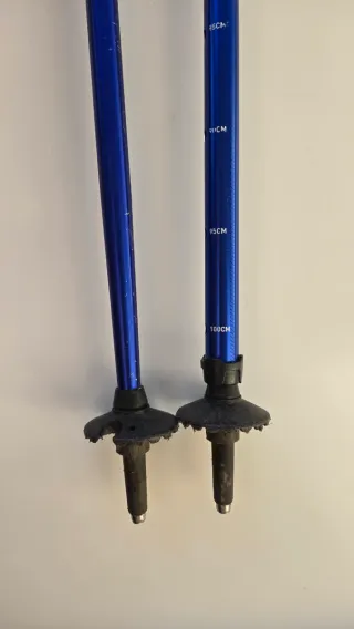 Bastones de trekking telescópicos azules