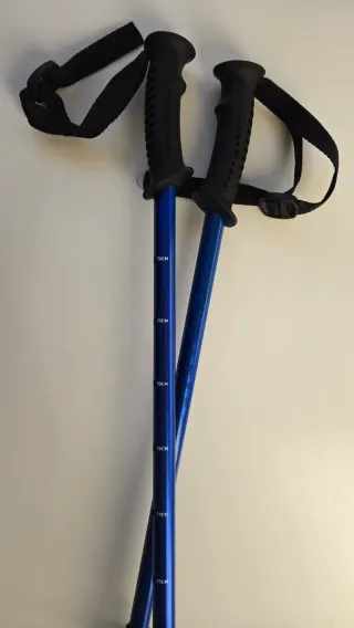 Bastones de trekking telescópicos azules