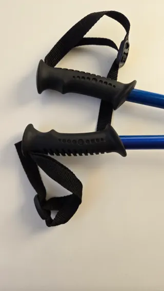 Bastones de trekking telescópicos azules