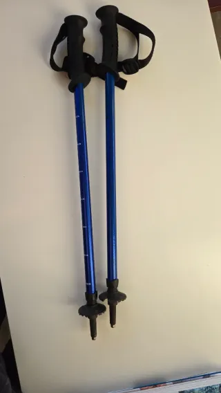 Bastones de trekking telescópicos azules