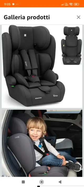 Seggiolino auto Kikka Boo i-PASS da 0/36kg nuovo