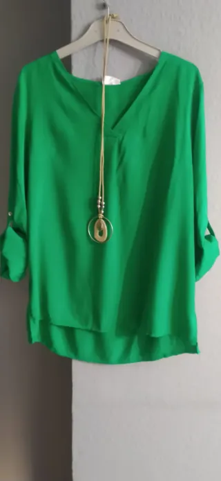 Blusa verde mujer talla única