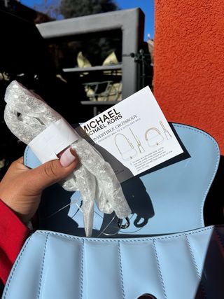 Borsa Michael Kors blu e bianca