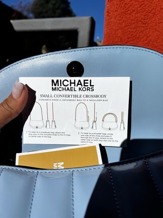 Borsa Michael Kors blu e bianca
