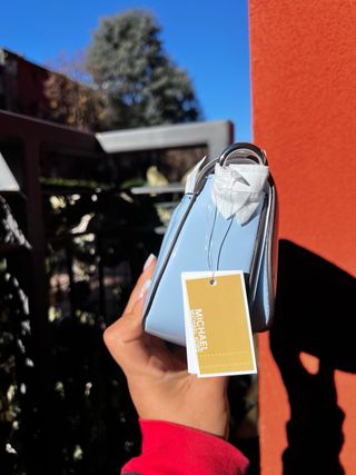 Borsa Michael Kors blu e bianca