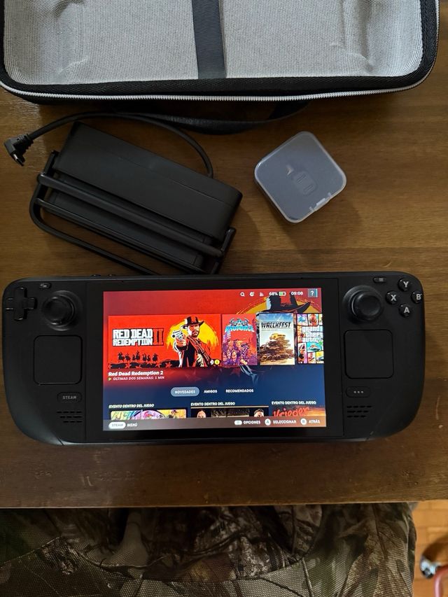 Steam Deck 512GB con funda y hub