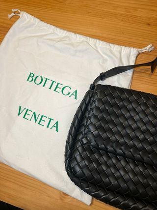 Bolso Cobbler Negro Piel Trenzada bottega veneta