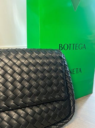 Bolso Cobbler Negro Piel Trenzada bottega veneta