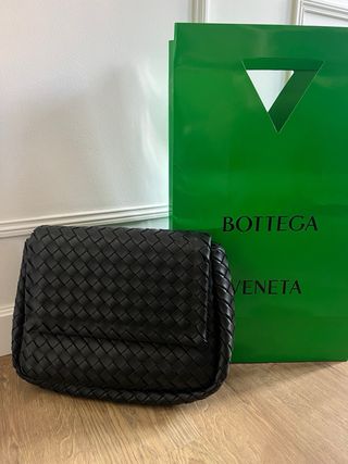 Bolso Cobbler Negro Piel Trenzada bottega veneta