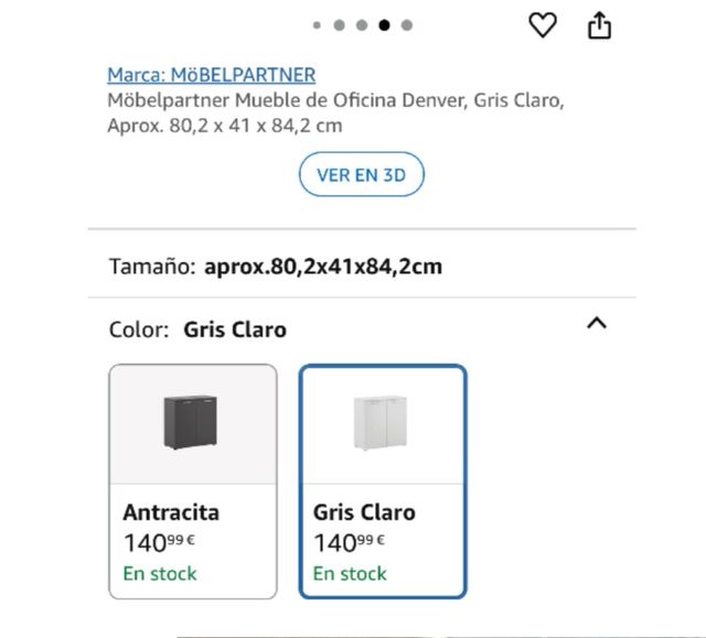 Mueble de oficina Möbelpartner gris