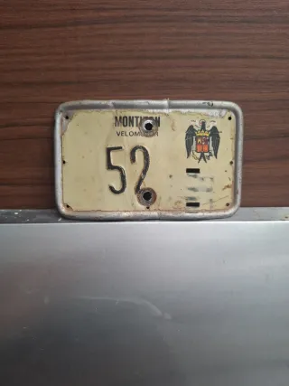 Matrícula ciclomotor Montizon Jaén años 60
