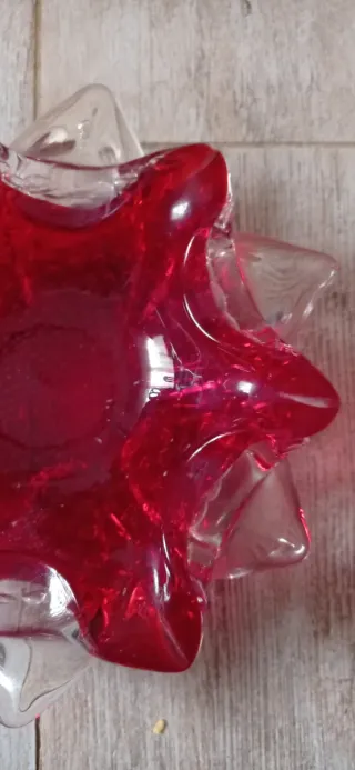 Centrotavola/Posacenere Vetro Murano Rosso