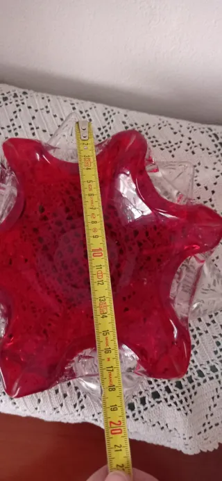 Centrotavola/Posacenere Vetro Murano Rosso