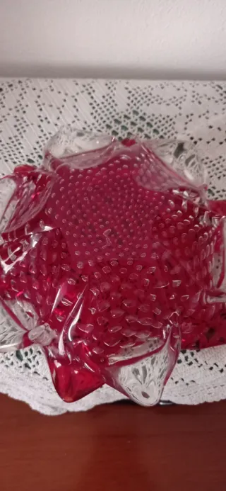 Centrotavola/Posacenere Vetro Murano Rosso
