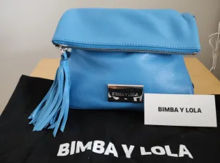 Bolso Piel Bimba y Lola Azul.Etiquetas