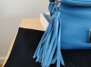 Bolso Piel Bimba y Lola Azul.Etiquetas