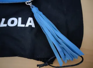 Bolso Piel Bimba y Lola Azul.Etiquetas