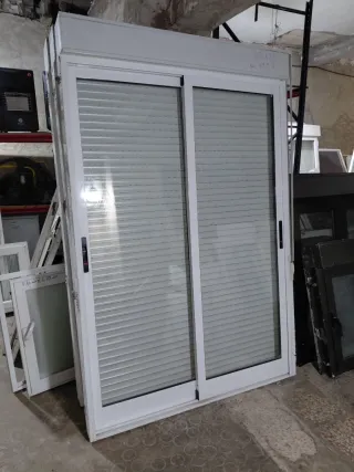 4 balconeras de aluminio blanco 150x230