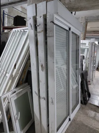 4 balconeras de aluminio blanco 150x230