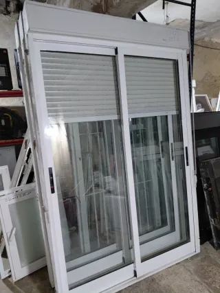 4 balconeras de aluminio blanco 150x230