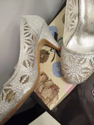 Zapatos de fiesta plateados