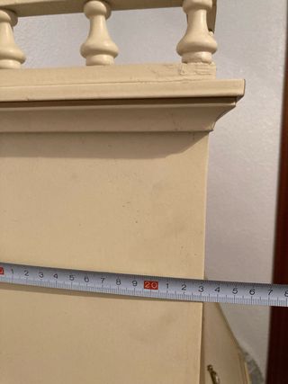 Cómoda Escritorio Madera Beige y Dorado