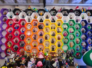 Expositor Modular Hexagonal Figuras Lego 3D