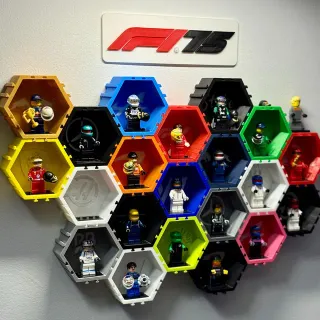 Expositor Modular Hexagonal Figuras Lego 3D