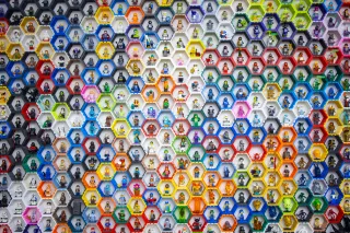 Expositor Modular Hexagonal Figuras Lego 3D