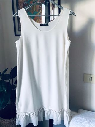 Abito Twin Set bianco con balza