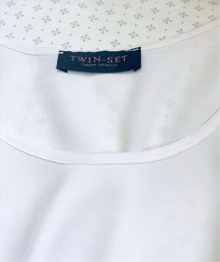 Abito Twin Set bianco con balza