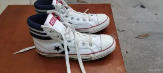 Converse Basket Scarpe Tg 39 Bianche Blu