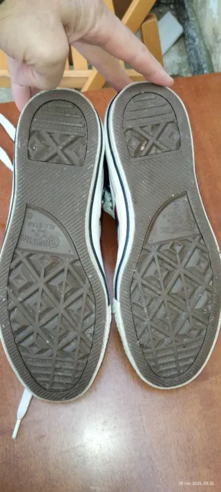 Converse Basket Scarpe Tg 39 Bianche Blu