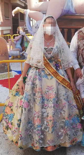 Cancán fallera blanco