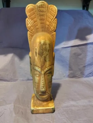 Statua africana testa tribale