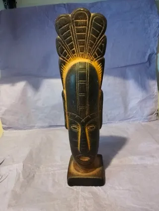 Statua africana testa tribale