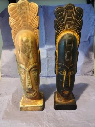 Statua africana testa tribale