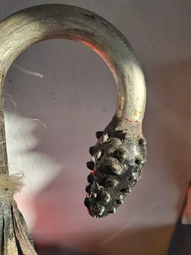 Bastón sciamanico, mantiene la polvere