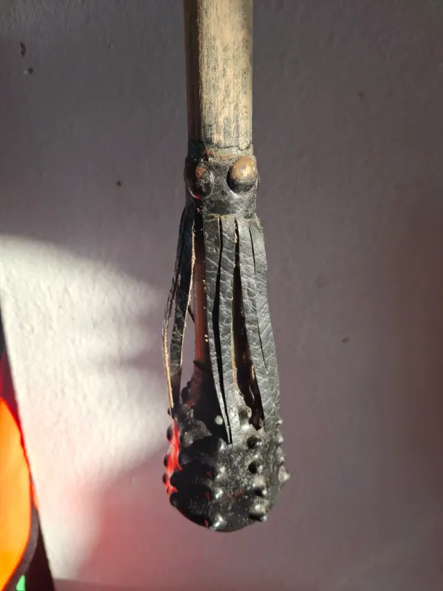 Bastón sciamanico, mantiene la polvere