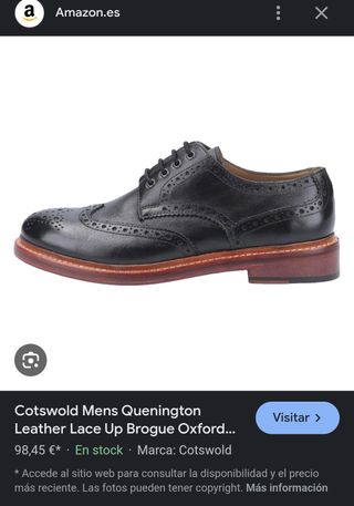 Zapatos Oxford Brogue Cuero Cotswold Hombre