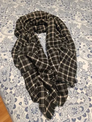 Bufanda reversible invierno cuadros