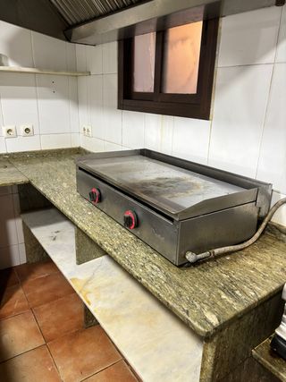 Plancha de cocina bar 2 fuegos