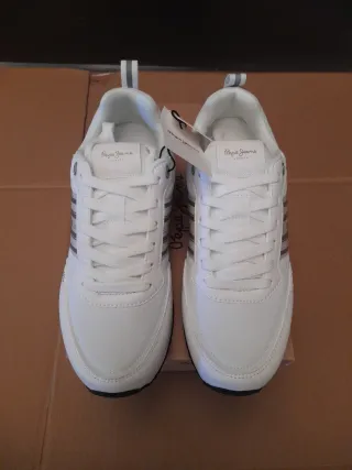 Deportivas Pepe Jeans Blancas y Doradas Talla 40