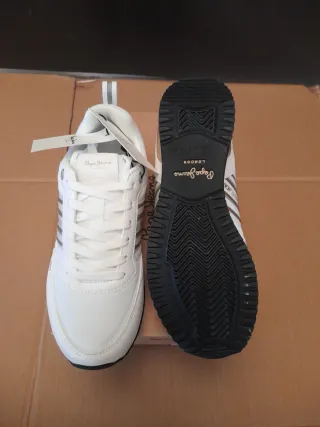 Deportivas Pepe Jeans Blancas y Doradas Talla 40