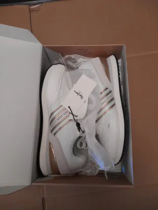Deportivas Pepe Jeans Blancas y Doradas Talla 40