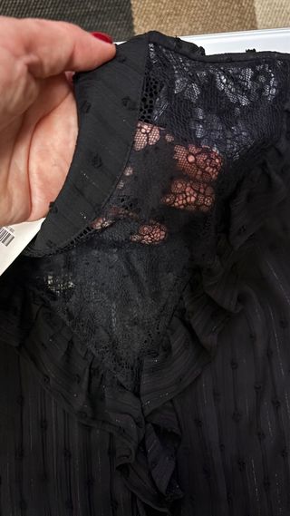 Blusa Zara Negra Talla M - Sin Estrenar